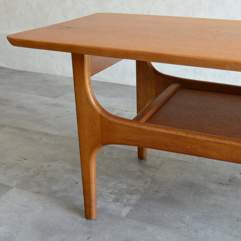 60Sチークローテーブル 26(天板剥離再塗装）