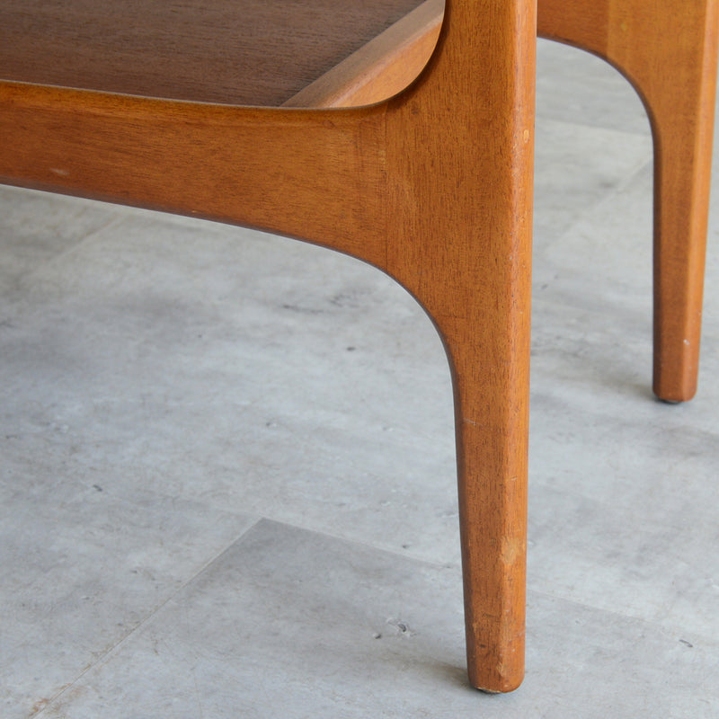 60Sチークローテーブル 26(天板剥離再塗装）