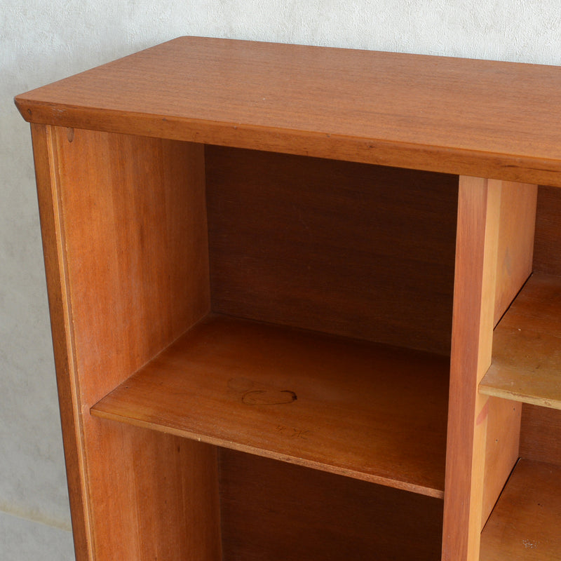 60s チーク ガラスキャビネット 39 (木扉付）