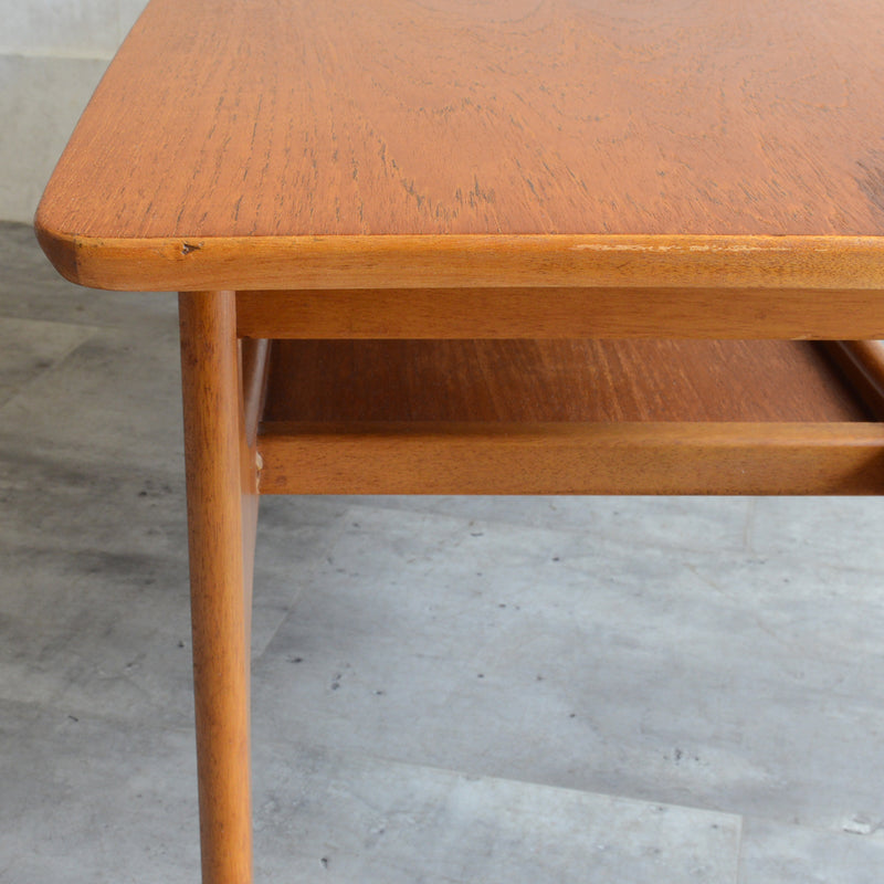 60Sチークローテーブル 26(天板剥離再塗装）