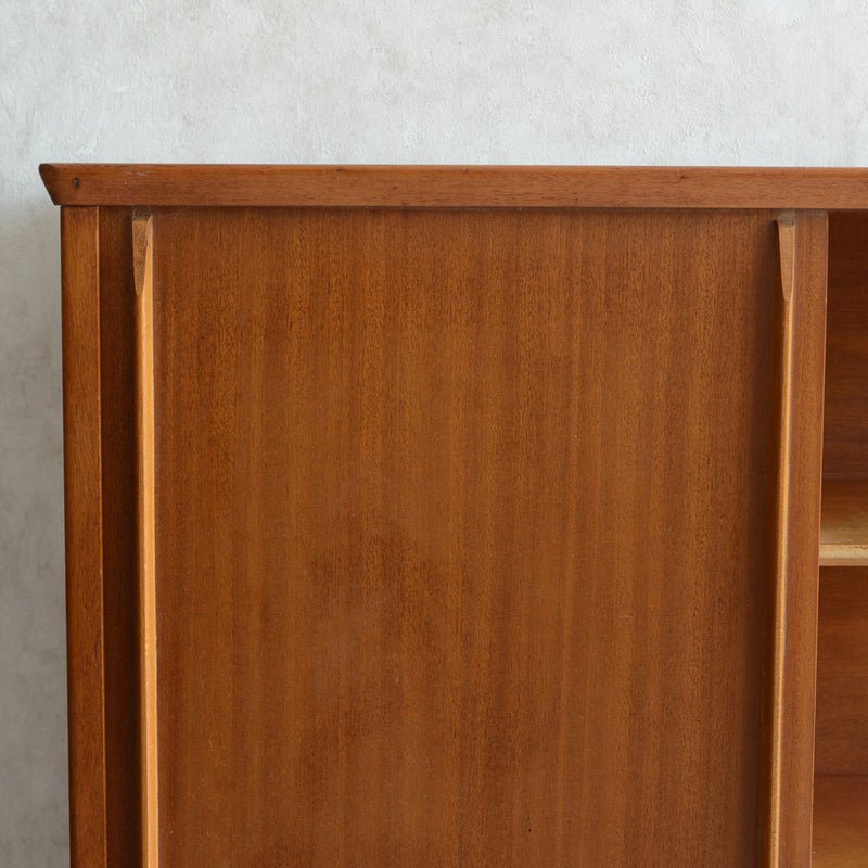 60s チーク ガラスキャビネット 39 (木扉付）