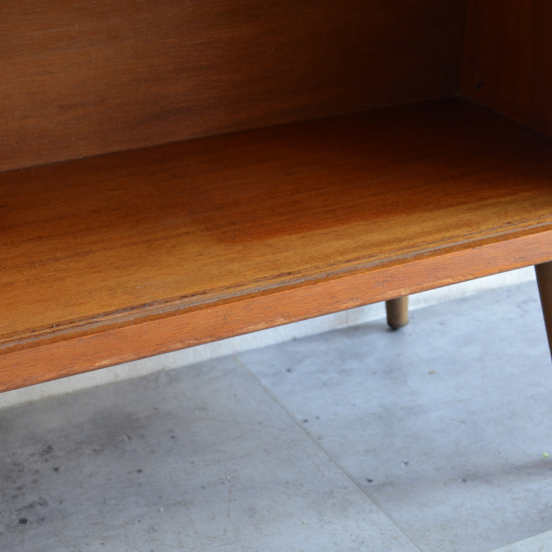 60s チーク ガラスキャビネット 39 (木扉付）