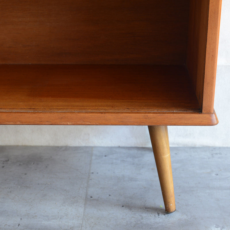 60s チーク ガラスキャビネット 39 (木扉付）