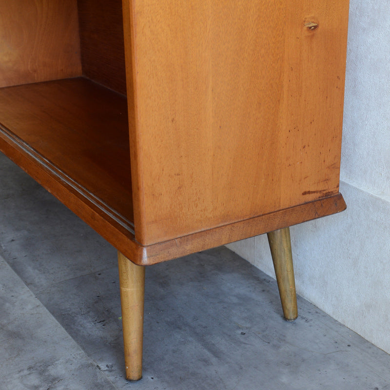 60s チーク ガラスキャビネット 39 (木扉付）