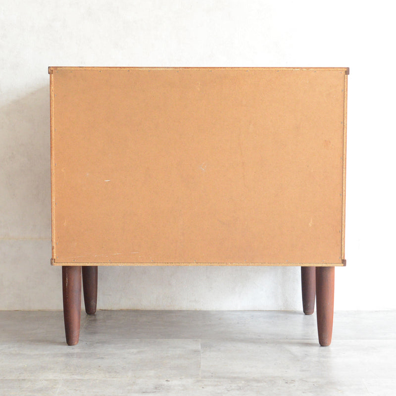 A様見学予約商品　デンマーク ヴィンテージ  チーク３段チェスト 鍵付　6-26