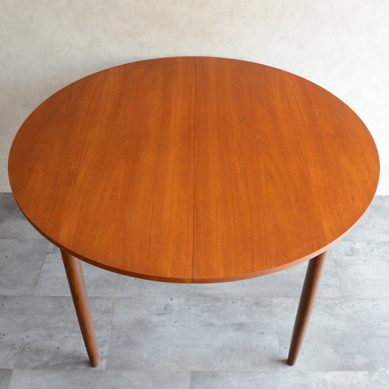 S様見学予約商品　G-PLAN ジープラン コンパクト ラウンドテーブル 82 (天板剥離再塗装/エクステンション）