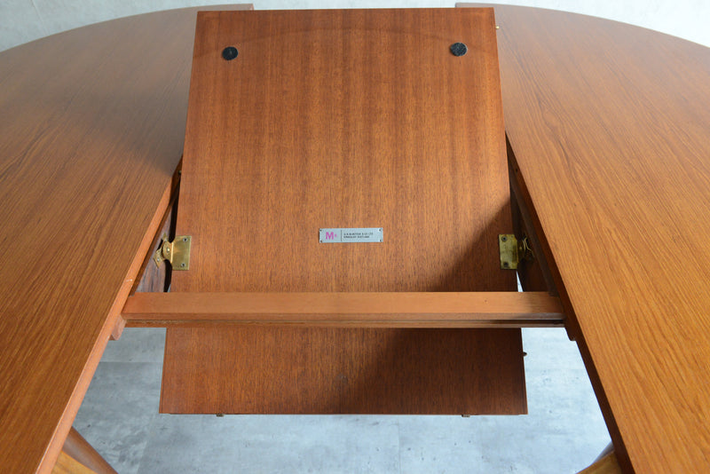 A.H.McINTOSH コンパクト ラウンドダイニングテーブル107(天板剝離再塗装)