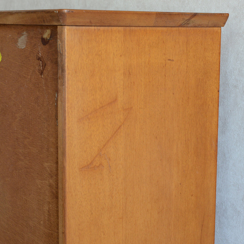 60s チーク ガラスキャビネット 39 (木扉付）