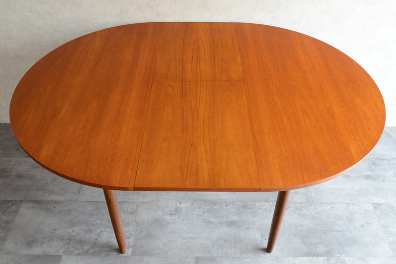 S様見学予約商品　G-PLAN ジープラン コンパクト ラウンドテーブル 82 (天板剥離再塗装/エクステンション）