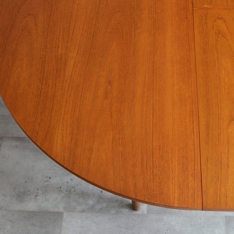 S様見学予約商品　G-PLAN ジープラン コンパクト ラウンドテーブル 82 (天板剥離再塗装/エクステンション）