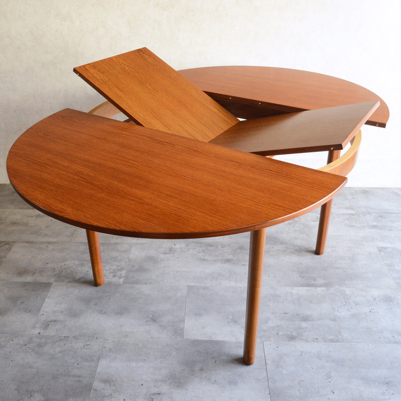 A.H.McINTOSH コンパクト ラウンドダイニングテーブル107(天板剝離再塗装)