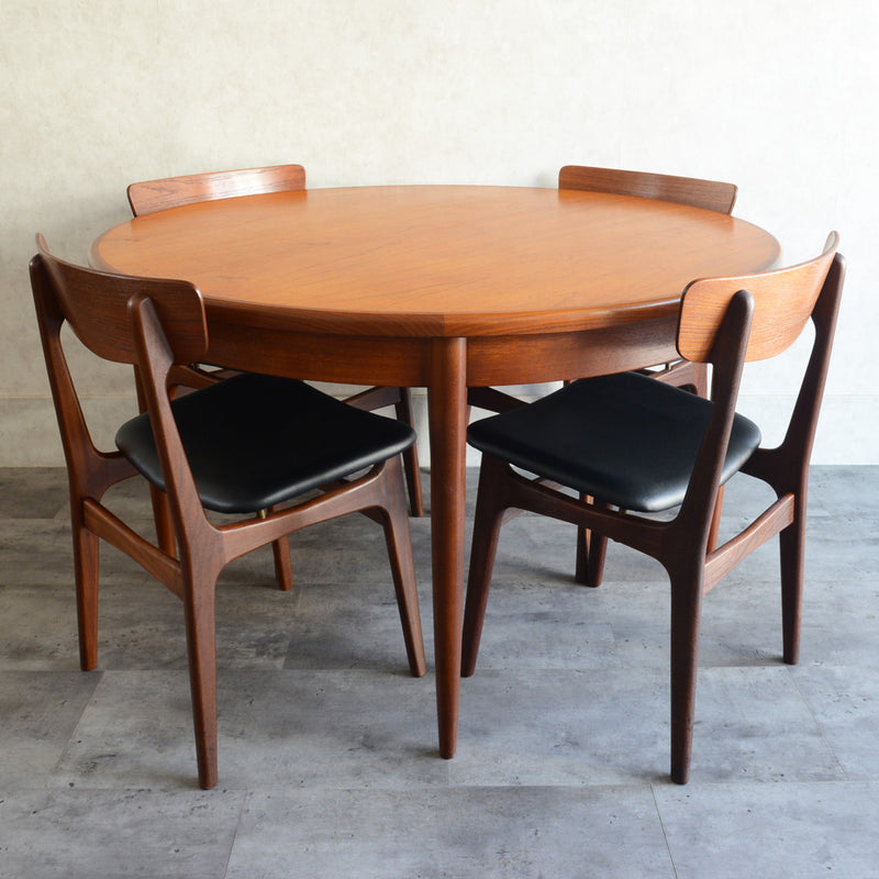 G-PLAN ジープラン エクステンション ラウンドテーブル86(天板剥離再塗装）