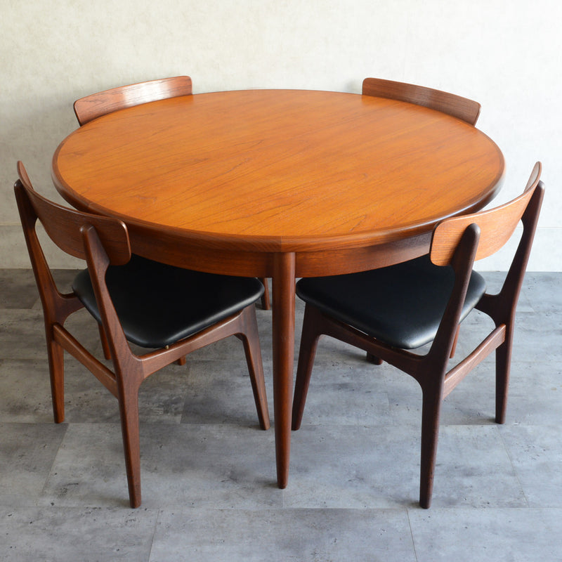 G-PLAN ジープラン エクステンション ラウンドテーブル86(天板剥離再塗装）