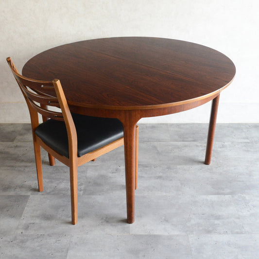 McINTOSHマッキントッシュ  ローズウッドラウンドダイニングテーブル（天板剥離再塗装済）