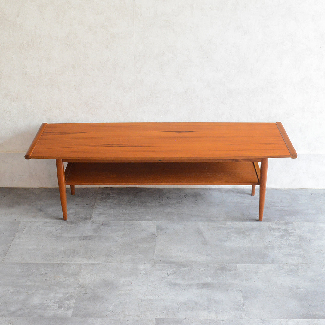 Myer メイヤー  60S チーク ローテーブル 45(天板剝離再塗装済)