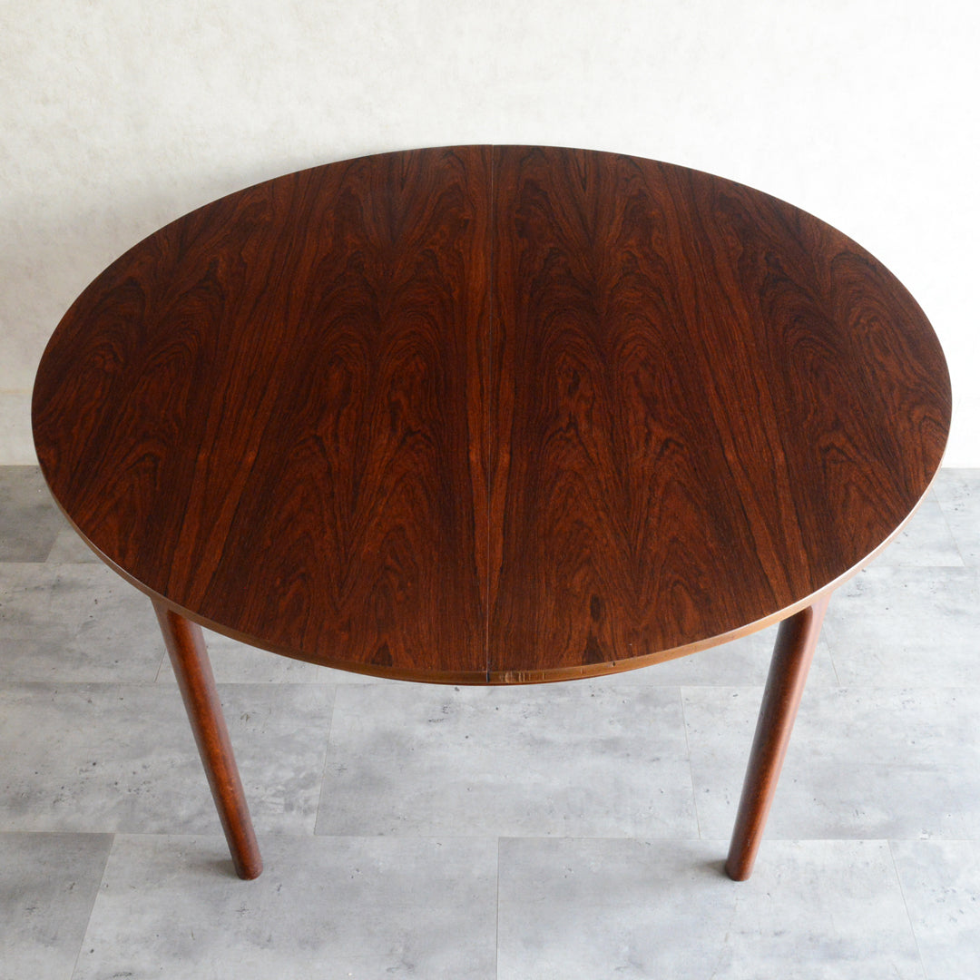 McINTOSHマッキントッシュ  ローズウッドラウンドダイニングテーブル（天板剥離再塗装済）