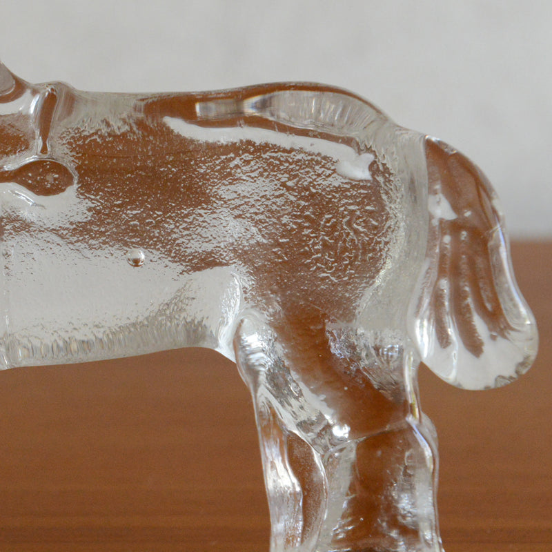デンマークヴィンテージ ガラス ホースオブジェ/ペーパーウエイト6-47