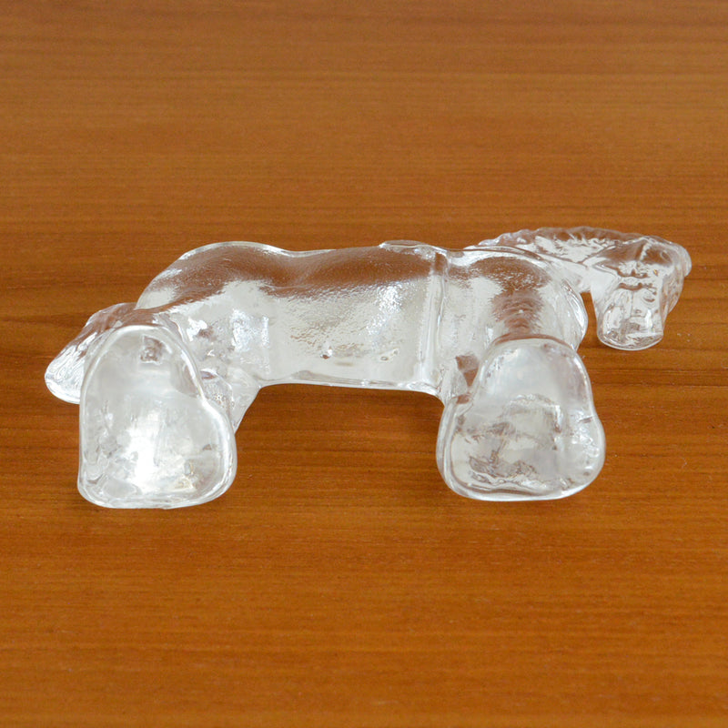 デンマークヴィンテージ ガラス ホースオブジェ/ペーパーウエイト6-47