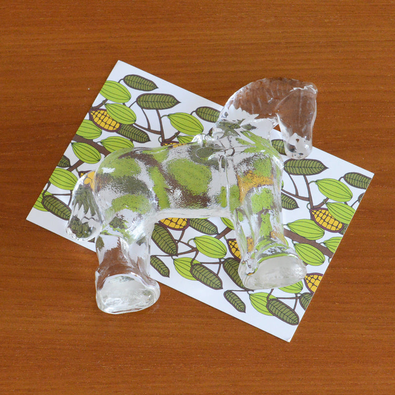 デンマークヴィンテージ ガラス ホースオブジェ/ペーパーウエイト6-47