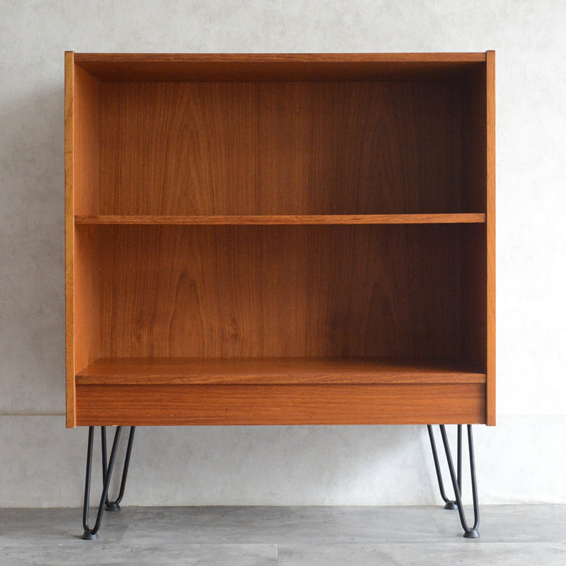 デンマーク チークオープンシェルフ 8-50 (アイアンレッグ)