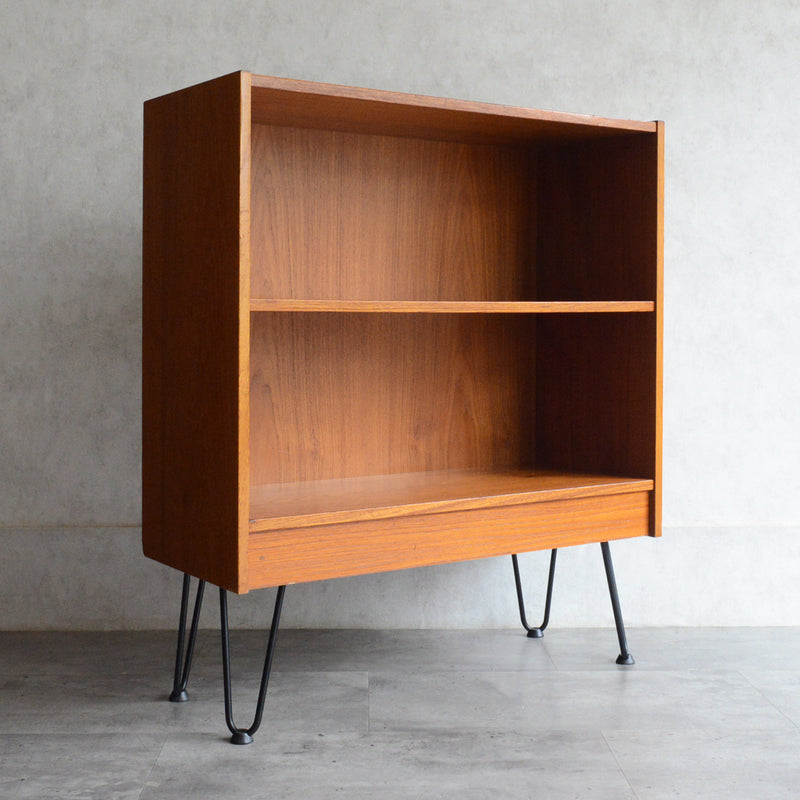 デンマーク チークオープンシェルフ 8-50 (アイアンレッグ)
