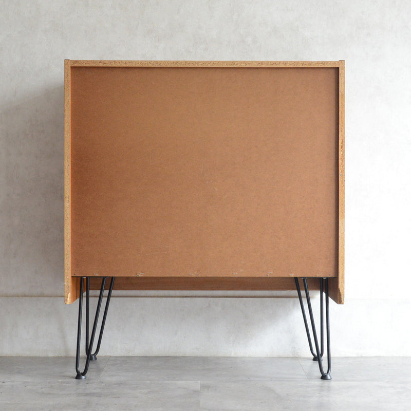 デンマーク チークオープンシェルフ 8-50 (アイアンレッグ)