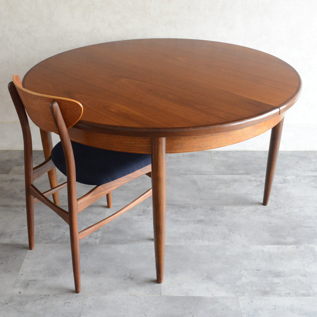 G-PLANジープラン エクステンション ラウンドダイニングテーブル 109(天板剥離再塗装）