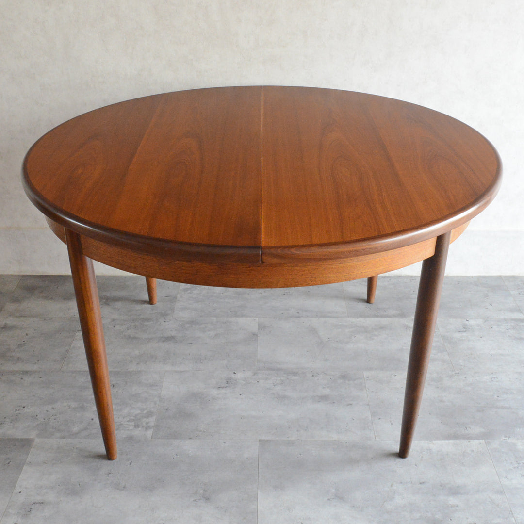 G-PLANジープラン エクステンション ラウンドダイニングテーブル 109(天板剥離再塗装）