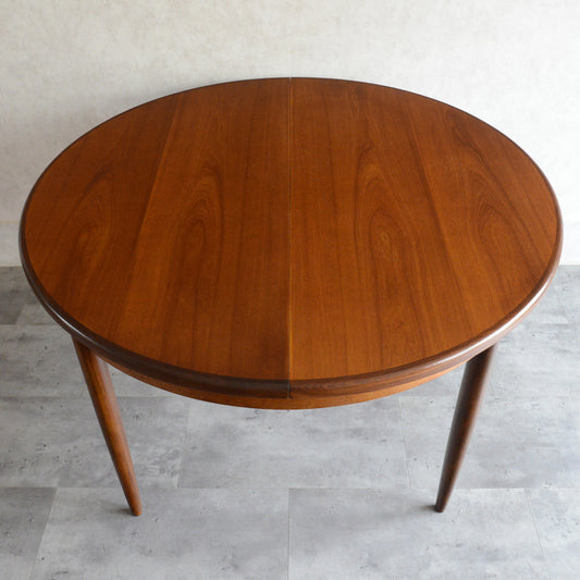 G-PLANジープラン エクステンション ラウンドダイニングテーブル 109(天板剥離再塗装）