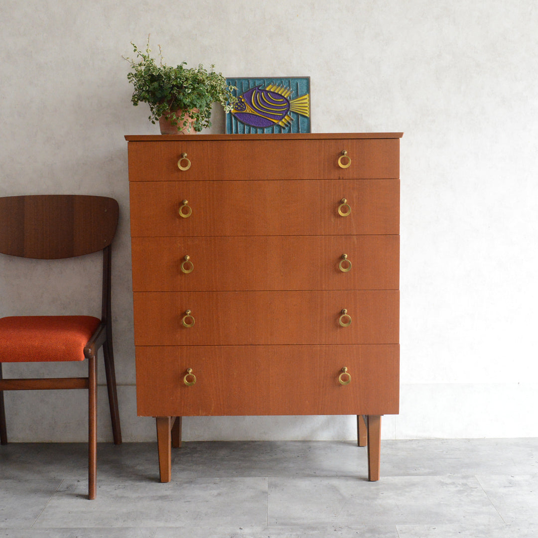 ミッドセンチュリー ヴィンテージ 5段チェスト 17