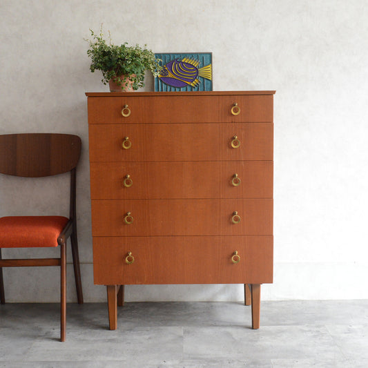 ミッドセンチュリー ヴィンテージ 5段チェスト 17