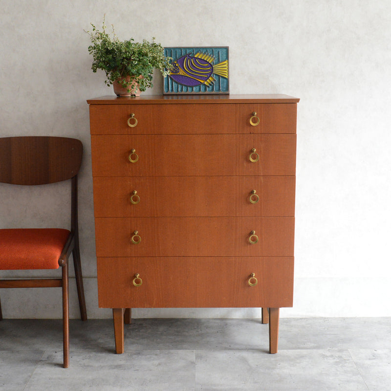 ミッドセンチュリー ヴィンテージ 5段チェスト 17