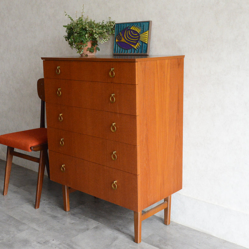 ミッドセンチュリー ヴィンテージ 5段チェスト 17