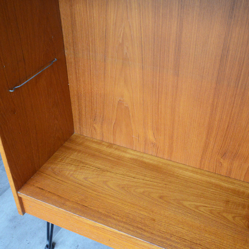 デンマーク チークオープンシェルフ 8-50 (アイアンレッグ)