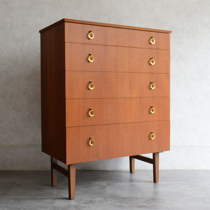 ミッドセンチュリー ヴィンテージ 5段チェスト 17