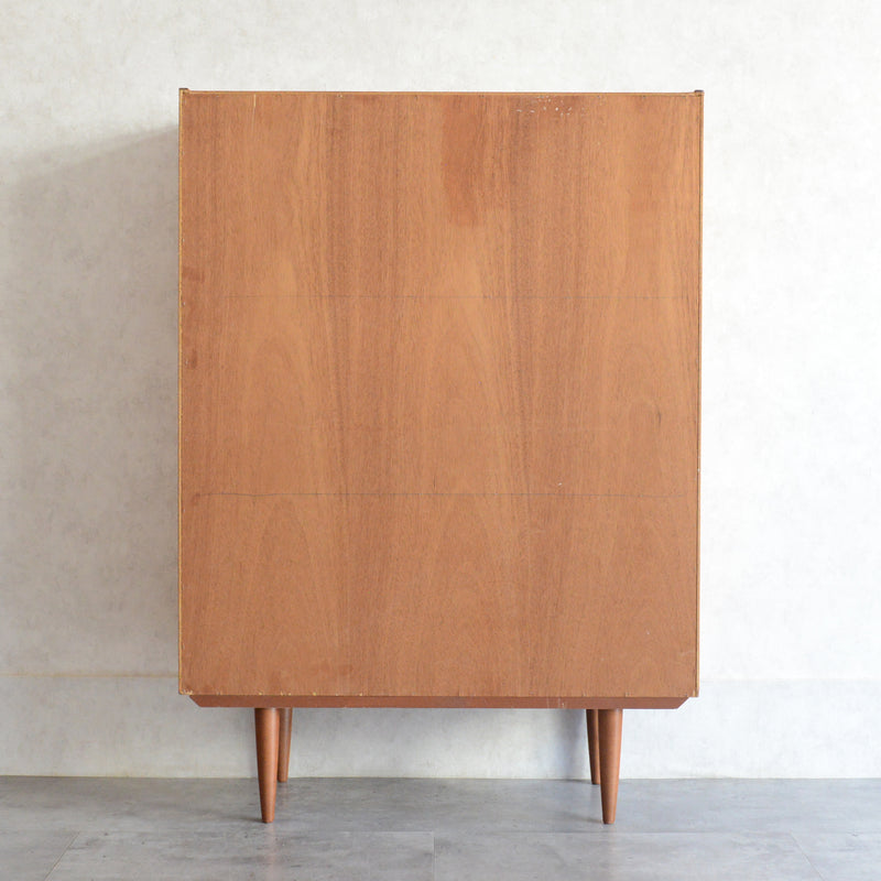 デンマーク ヴィンテージ　チークシェルフ（木扉付）5-121