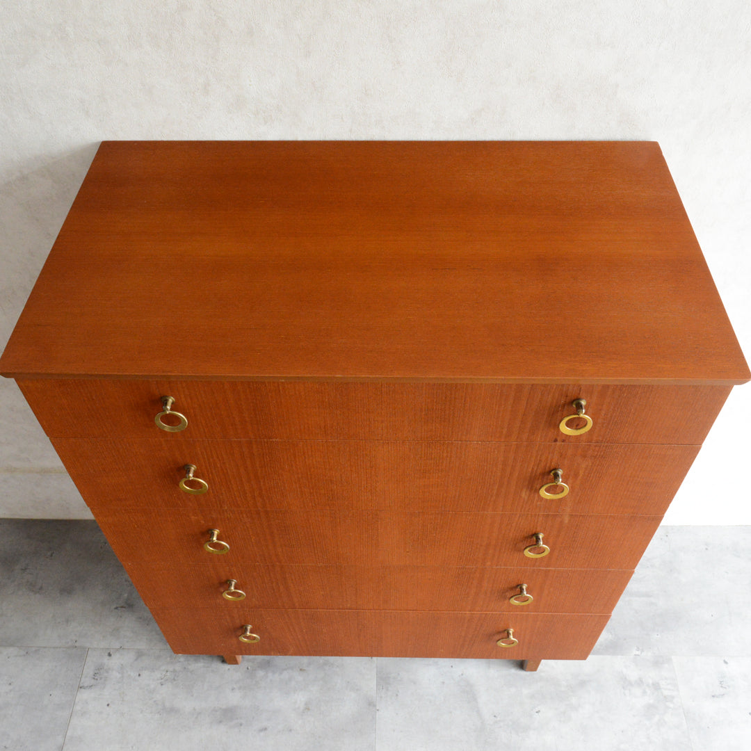 ミッドセンチュリー ヴィンテージ 5段チェスト 17