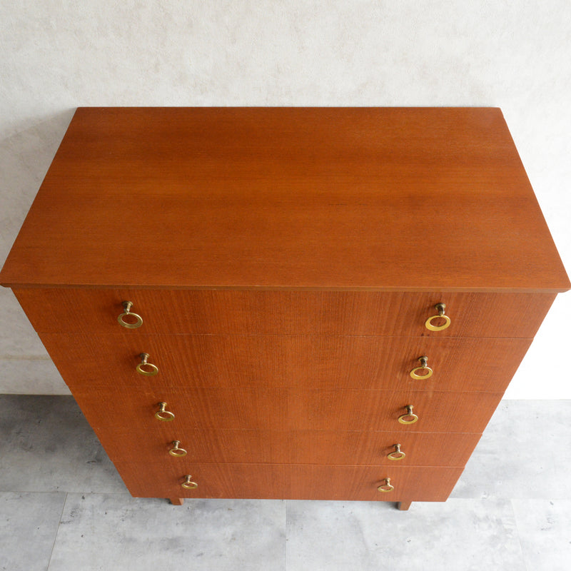 ミッドセンチュリー ヴィンテージ 5段チェスト 17