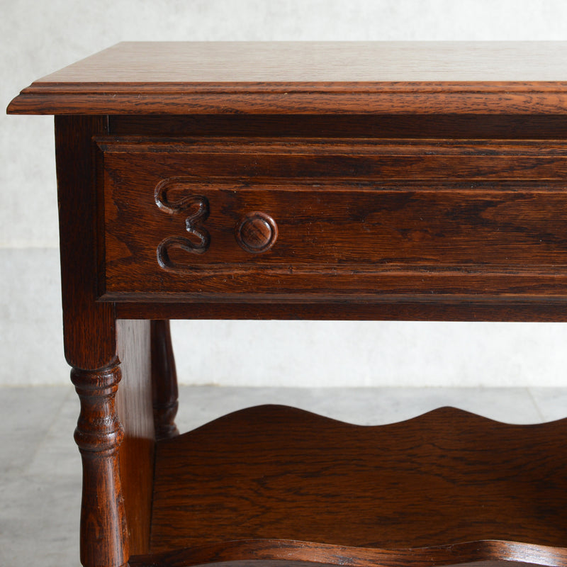 クラシック マガジンラック付 オークキャビネット13