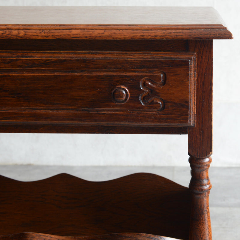 クラシック マガジンラック付 オークキャビネット13