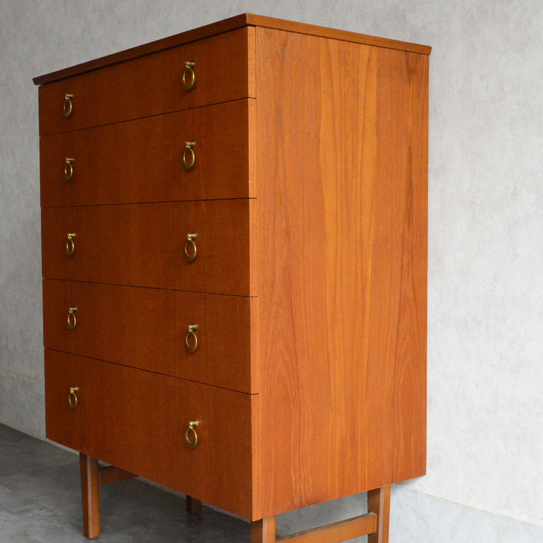 ミッドセンチュリー ヴィンテージ 5段チェスト 17