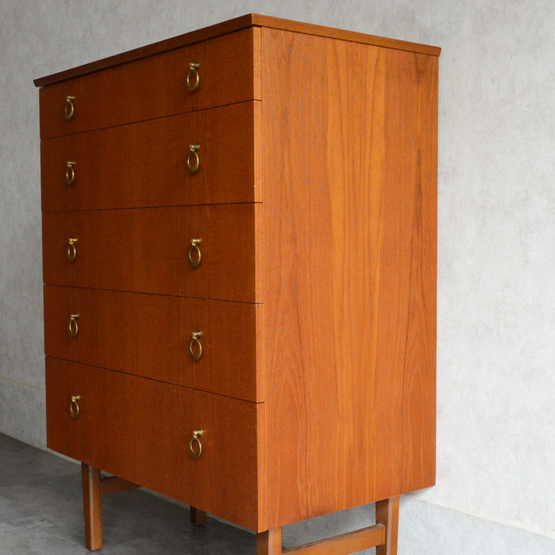 ミッドセンチュリー ヴィンテージ 5段チェスト 17