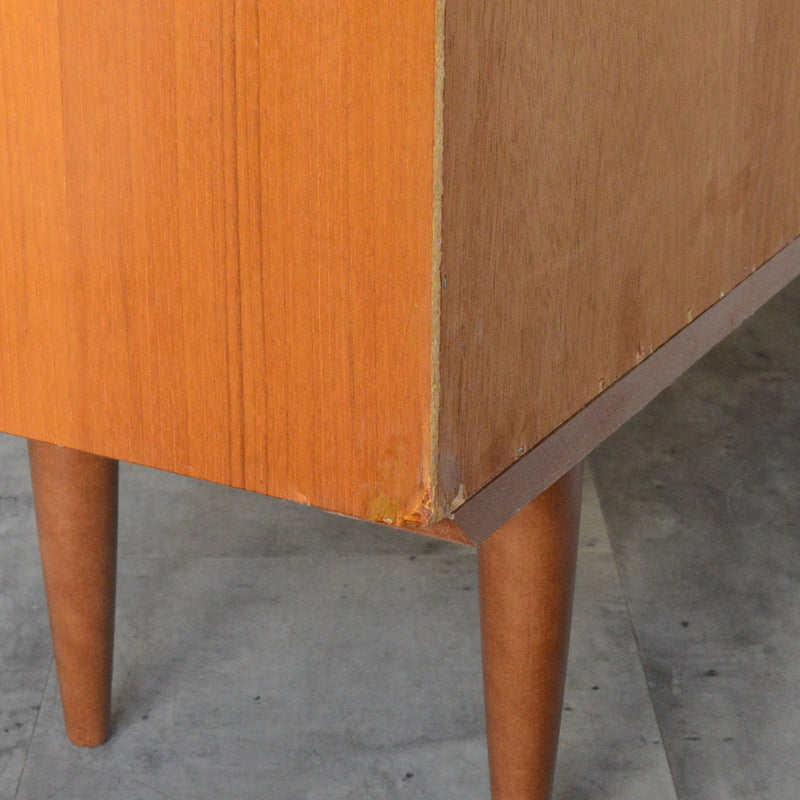 デンマーク ヴィンテージ　チークシェルフ（木扉付）5-121