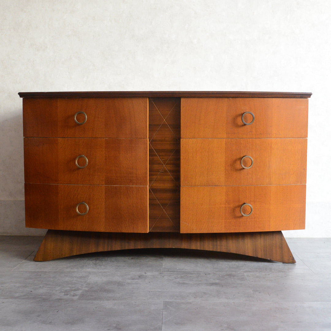 ミッドセンチュリー ヴィンテージ　チェストショートサイドボード 72(天板剝離再塗装済）