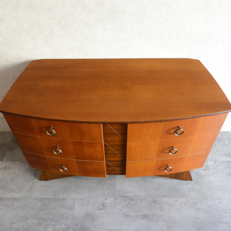 ミッドセンチュリー ヴィンテージ　チェストショートサイドボード 72(天板剝離再塗装済）