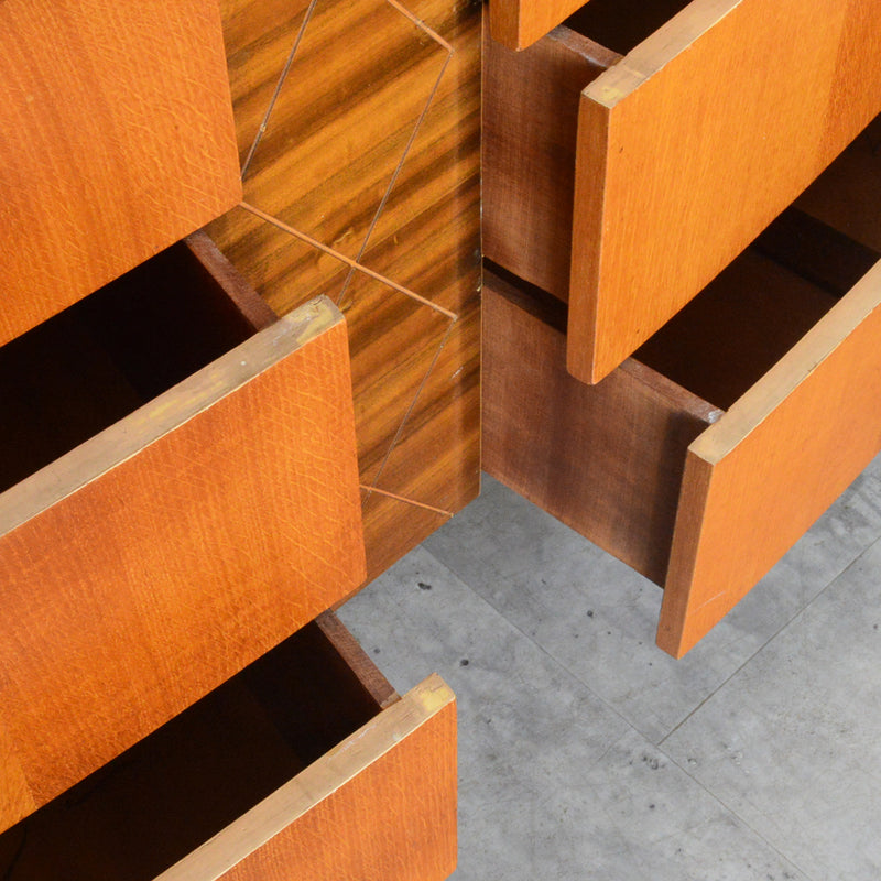 ミッドセンチュリー ヴィンテージ　チェストショートサイドボード 72(天板剝離再塗装済）