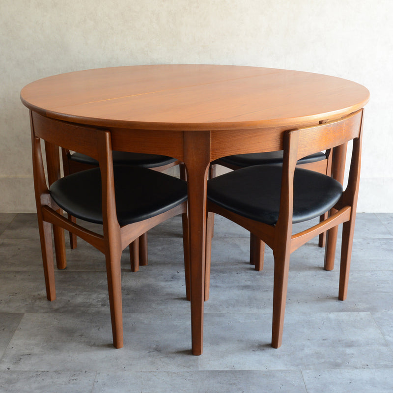 Nathan ネイサン エクステンション ラウンド ダイニングテーブル 10(天板剥離再塗装済）