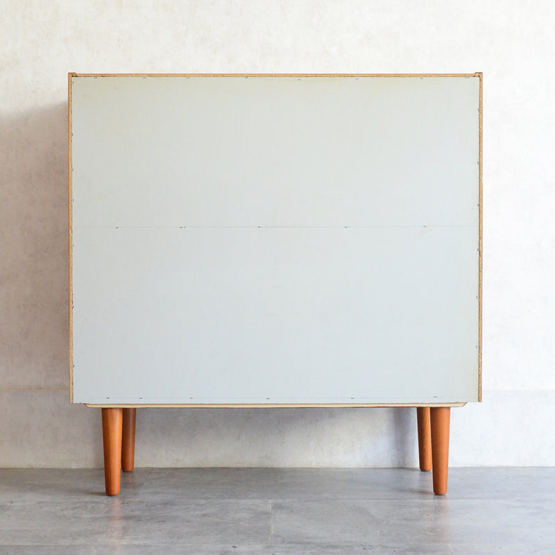 デンマーク ヴィンテージ チーク シェルフ (木扉付）6-67