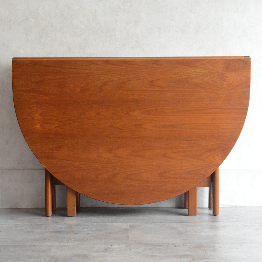 Jentique ジェンティーク　ゲートレッグテーブル38（オーバル・天板剝離再塗装済）