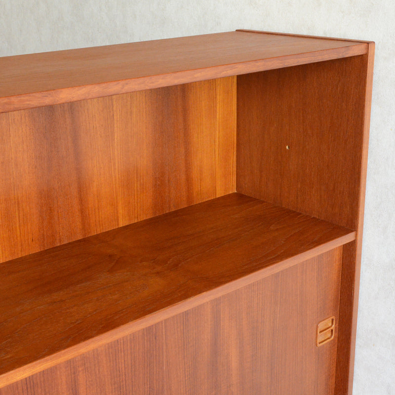 デンマーク ヴィンテージ チーク シェルフ (木扉付）6-67